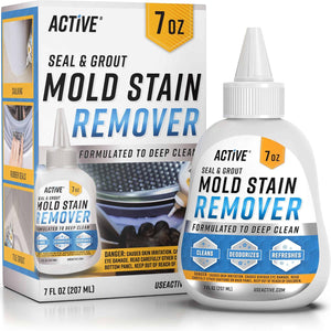 Active Mold Stain Remover Gel Cleaner, Heavy Duty for Washing Machine Seals, Grout, Caulk, 7oz