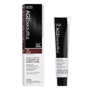 AGE Beautiful Permanent Hair Color Dye Liqui Creme | 100% Gray Coverage | Anti-Aging Haircolor | Biotin For Thicker, Fuller Hair | Professional Salon Coloring