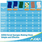 Aidea Non-Scratch Scrub Sponge, 24 Count, Sponges for Dishes & Kitchen Cleaning, Cleans Fast Without Scratching, Stands Up to Stuck-On Grime