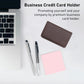 AI-DEE RFID Blocking Wallet - Minimalist Leather Business Credit Card Holder (Woven Coffee),