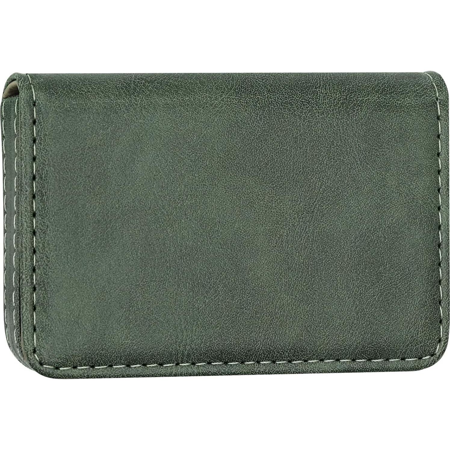 AI-DEE RFID Blocking Wallet - Minimalist Leather Business Credit Card Holder (12-Green),