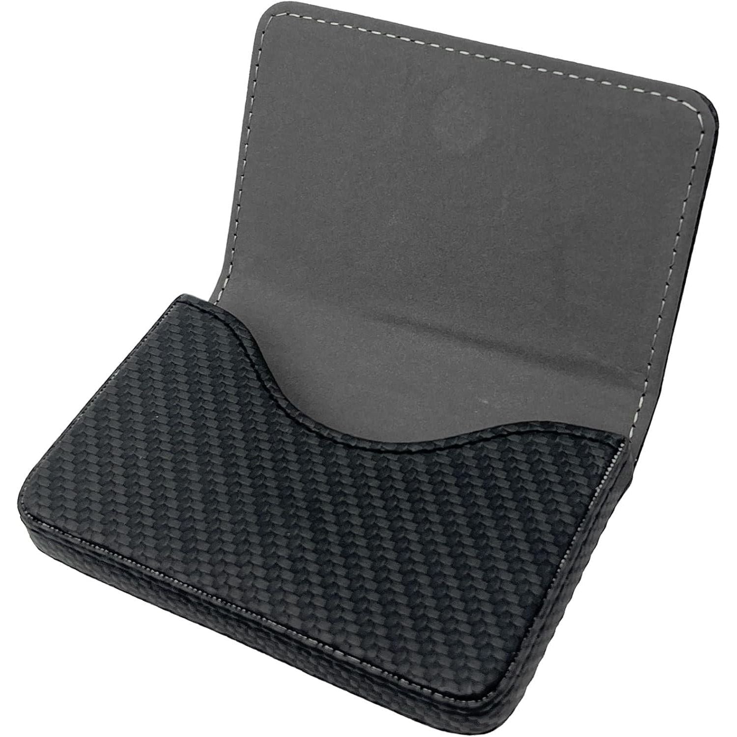 AI-DEE RFID Blocking Wallet - Minimalist Leather Business Credit Card Holder (Woven Black),