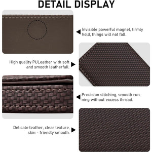 AI-DEE RFID Blocking Wallet - Minimalist Leather Business Credit Card Holder (Woven Coffee),