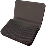 AI-DEE RFID Blocking Wallet - Minimalist Leather Business Credit Card Holder (Woven Coffee),