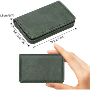 AI-DEE RFID Blocking Wallet - Minimalist Leather Business Credit Card Holder (12-Green),