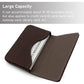 AI-DEE RFID Blocking Wallet - Minimalist Leather Business Credit Card Holder (Woven Coffee),