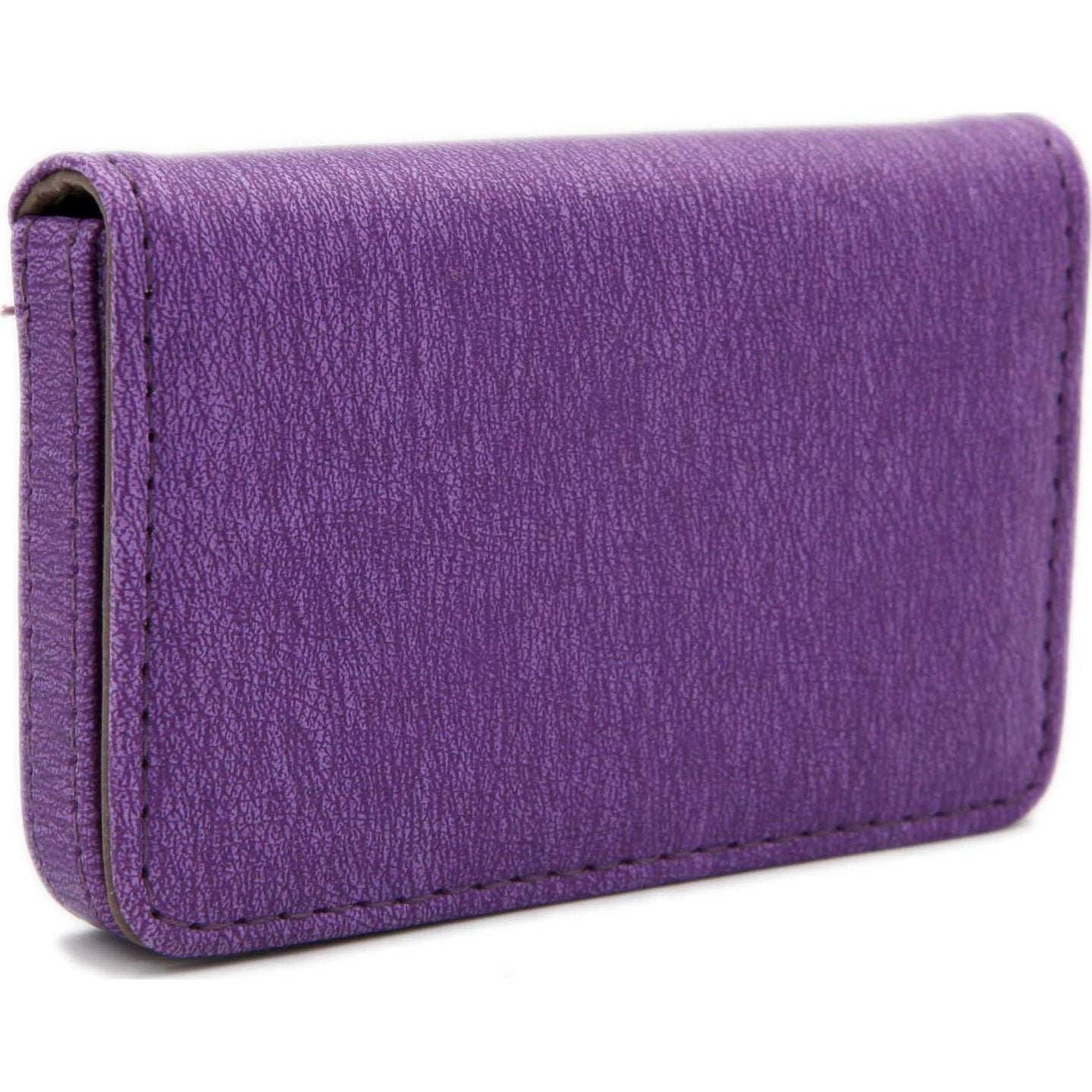 AI-DEE RFID Blocking Wallet - Minimalist Leather Business Credit Card Holder - Purple2,