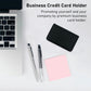 AI-DEE RFID Blocking Wallet - Minimalist Leather Business Credit Card Holder (Woven Black),