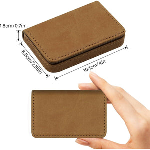 AI-DEE RFID Blocking Wallet - Minimalist Leather Business Credit Card Holder (PW-Apricot),
