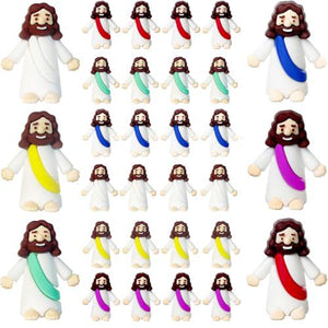 AKFAHOIF Mini Jesus Figures Set of 30 Tiny Religious Toys for Easter Egg Stuffers
