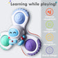 Alasou 3pcs Pop Suction Cup Spinner Toys for 1-3 Year Old Boys & Girls, Sensory Bath & Toddler Spinning Tops, Ideal Gift for Infants, Ages 1-18 Months