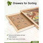 All4JIG 1500 Piece Puzzle Board Rotating 25 x 34 Inch Wooden Puzzle Table with Drawers and Cover