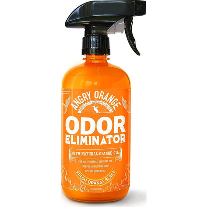 Angry Orange Pet Odor Eliminator, Citrus Spray for Dog & Cat Urine Smells & Carpet Stains, 24 oz Bottle