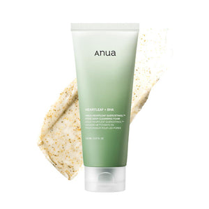 ANUA ANUA Heartleaf Quercetinol Pore Deep Cleansing Foam, Facial Cleanser, For Double Cleansing, BHA, Hyaluronic Acid, Glycerin, Face Wash, Blackhead Remover, Korean Skincare (150ml/5.07 Fl.oz.)