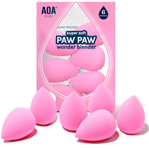 AOA STUDIO AOA Studio Collection Makeup Sponge Set Latex Free And High-definition Set Of 6 Makeup Wonder Blender For Powder Cream And Liquid, Super Soft Wonder Beauty Cosmetic