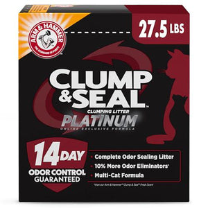 Arm and Hammer Clump and Seal Cat Litter Multi Cat 27.5 lb Bag 14 Day Odor Control