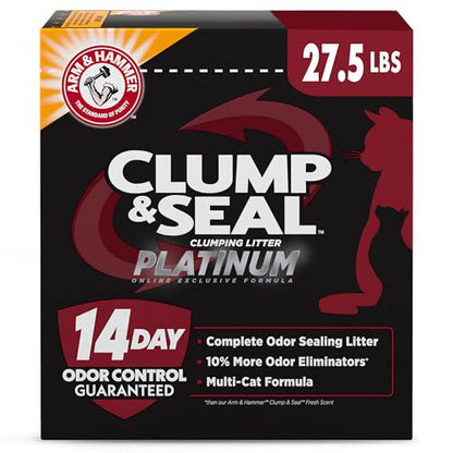 Arm and Hammer Clump and Seal Cat Litter Multi Cat 27.5 lb Bag 14 Day Odor Control