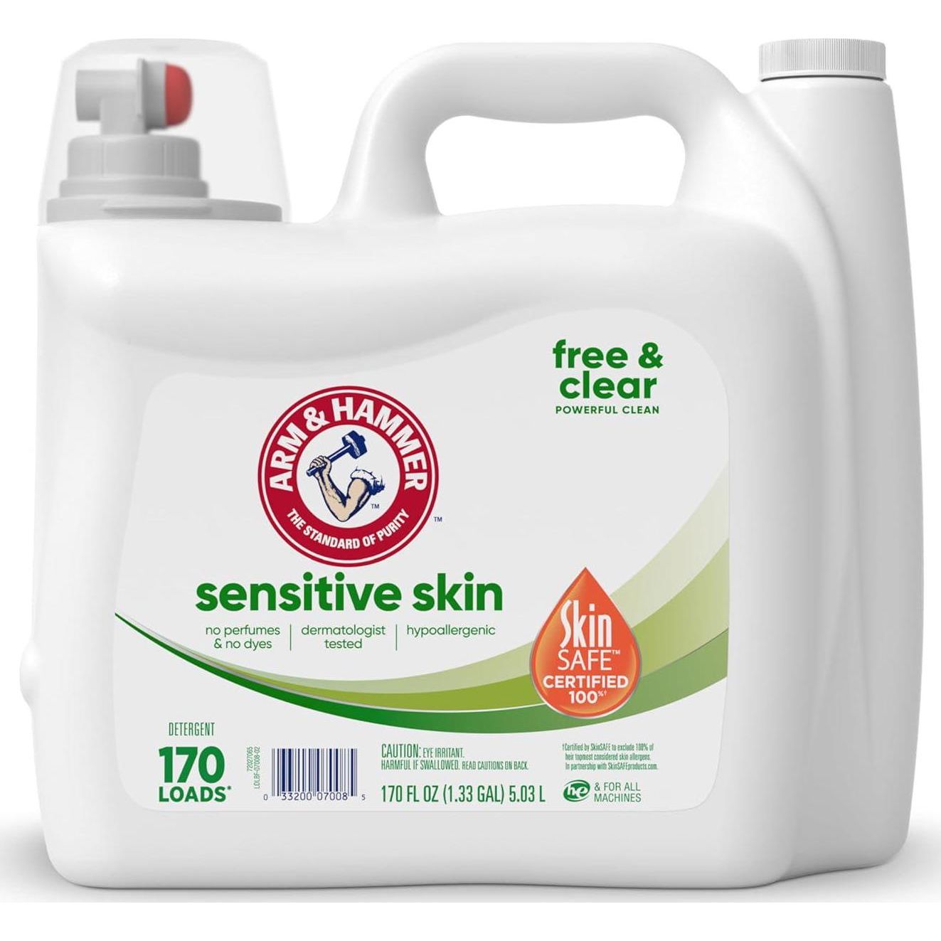 Arm & Hammer ARM And HAMMER Sensitive Skin Free Clear, 170 Loads Liquid Laundry Detergent, 170 Fl Oz