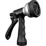 AUTOMAN-Garden-Hose-Nozzle, ABS Water Spray Nozzle, 7 Adjustable Watering Patterns, Slip Resistant For Watering Plants, Lawn& Garden, Washing Cars, Cleaning, Showering Pets And Outdoor Fun.Silver Color,