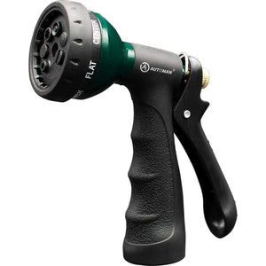 AUTOMAN-Garden-Hose-Nozzle, Metal Water Spray Nozzle With Heavy Duty 7 Adjustable Watering Patterns,Slip Resistant For Watering Plants,Lawn& Garden,Washing Cars,Cleaning,Showering Pets And Outdoor Fun.,