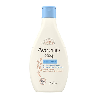 Aveeno Baby Dermexa Double Oatmeal Moisturising Body Wash For Very Dry, Itchy Skin 250ml