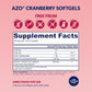 AZO Cranberry Supplement, Made with Concentrated Whole Fruit Cranberry Powder, Helps Cleanse & Protect Urinary Tract, Sugar-Free, Non-GMO, 100 Softgels