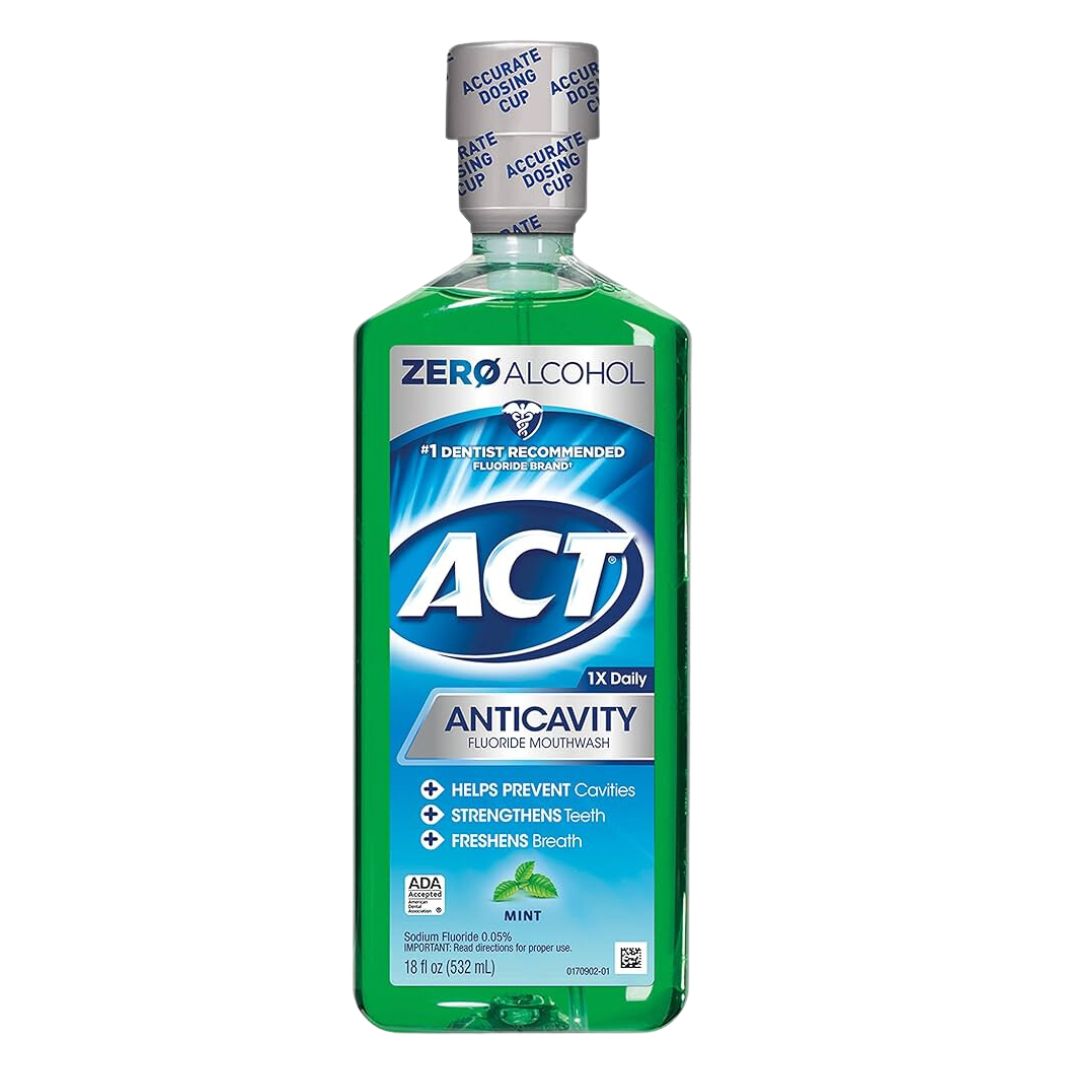 ACT Mint Anticavity Fluoride Mouthwash 532ml,041167094280