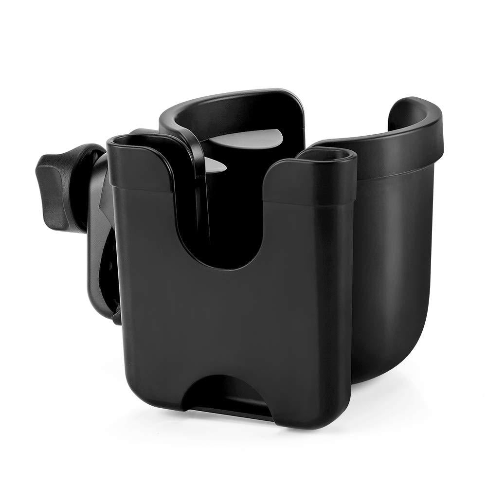 Accmor Stroller Cup Holder With Phone Holder, Bike Cup Holder, Universal Cup Holder For Uppababy Nuna Doona Strollers, 2-in-1 Cup Phone Holder For Stroller, Bike, Wheelchair, Walker, Scooter,Does not Apply
