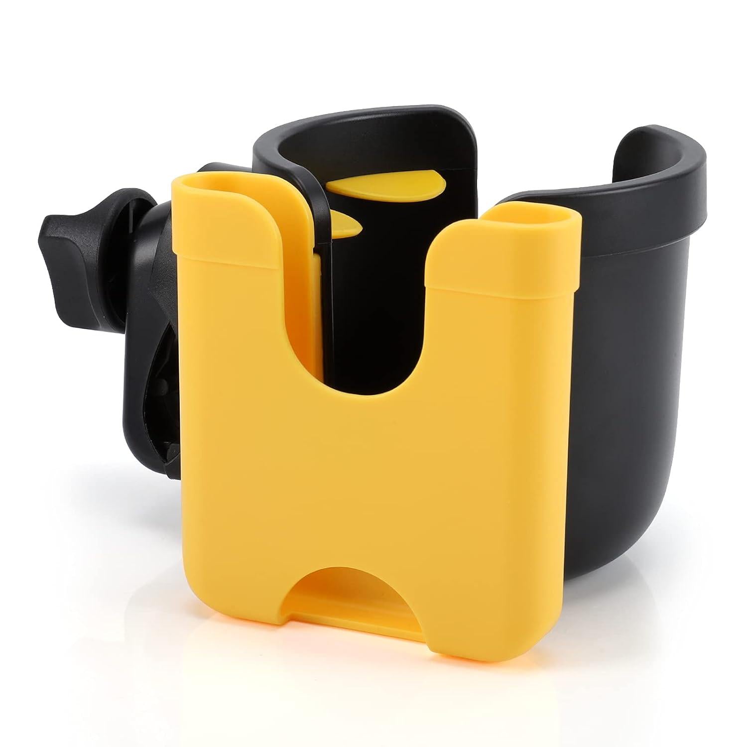 Accmor Stroller Cup Holder With Phone Holder, Bike Cup Holder, Universal Cup Holder For Uppababy Nuna Doona Strollers, 2-in-1 Cup Phone Holder For Stroller, Bike, Wheelchair, Walker, Scooter,Does not Apply