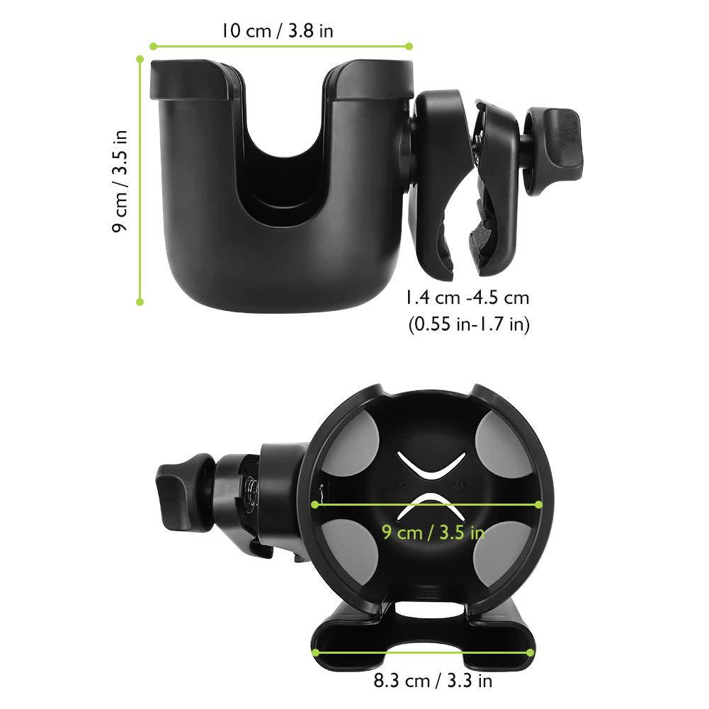 Accmor Stroller Cup Holder With Phone Holder, Bike Cup Holder, Universal Cup Holder For Uppababy Nuna Doona Strollers, 2-in-1 Cup Phone Holder For Stroller, Bike, Wheelchair, Walker, Scooter,Does not Apply