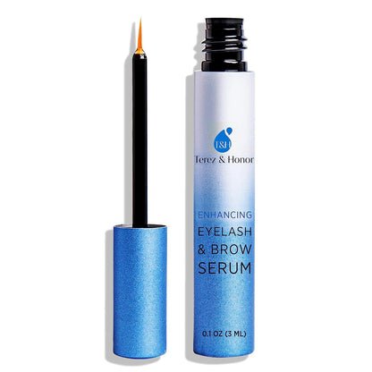 TEREZ & HONOR Advanced Eyelash Serum For Thicker, Longer Eyelashes And Eyebrows - Grow Luscious Lashes With Brow Enhancer (3mL)