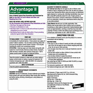 Advantage II Flea Treatment for Large Cats Over 9 lbs 2 Month Supply Vet Recommended