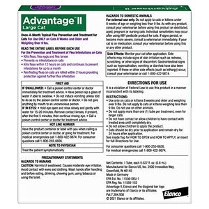 Advantage II Large Cat Flea Treatment and Prevention for Cats Over 9 lbs 1 Month Supply