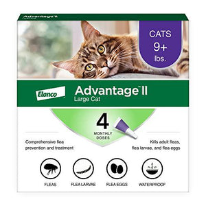 Advantage II Flea Treatment for Large Cats Over 9 lbs Vet Recommended 4 Month Supply
