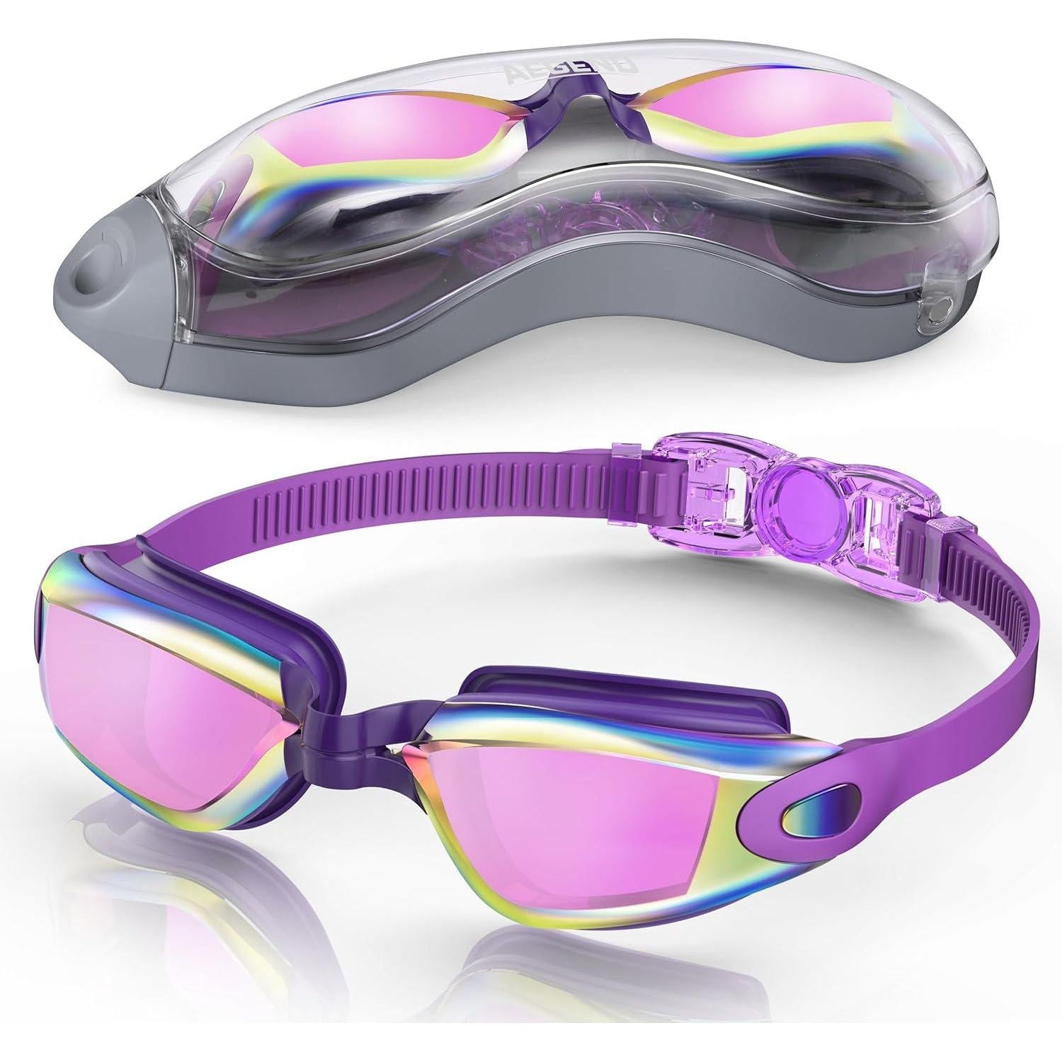 Aegend Swim Goggles, Swimming Goggles No Leaking Full Protection Adult Men Women Youth,Does not Apply