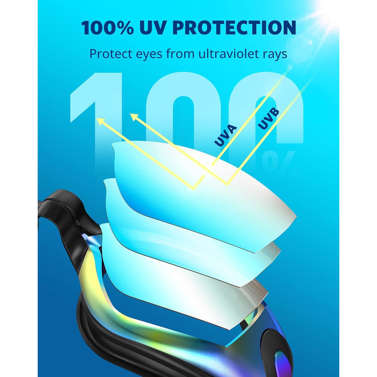 Aegend Swim Goggles, Swimming Goggles No Leaking Full Protection Adult Men Women Youth,Does not Apply