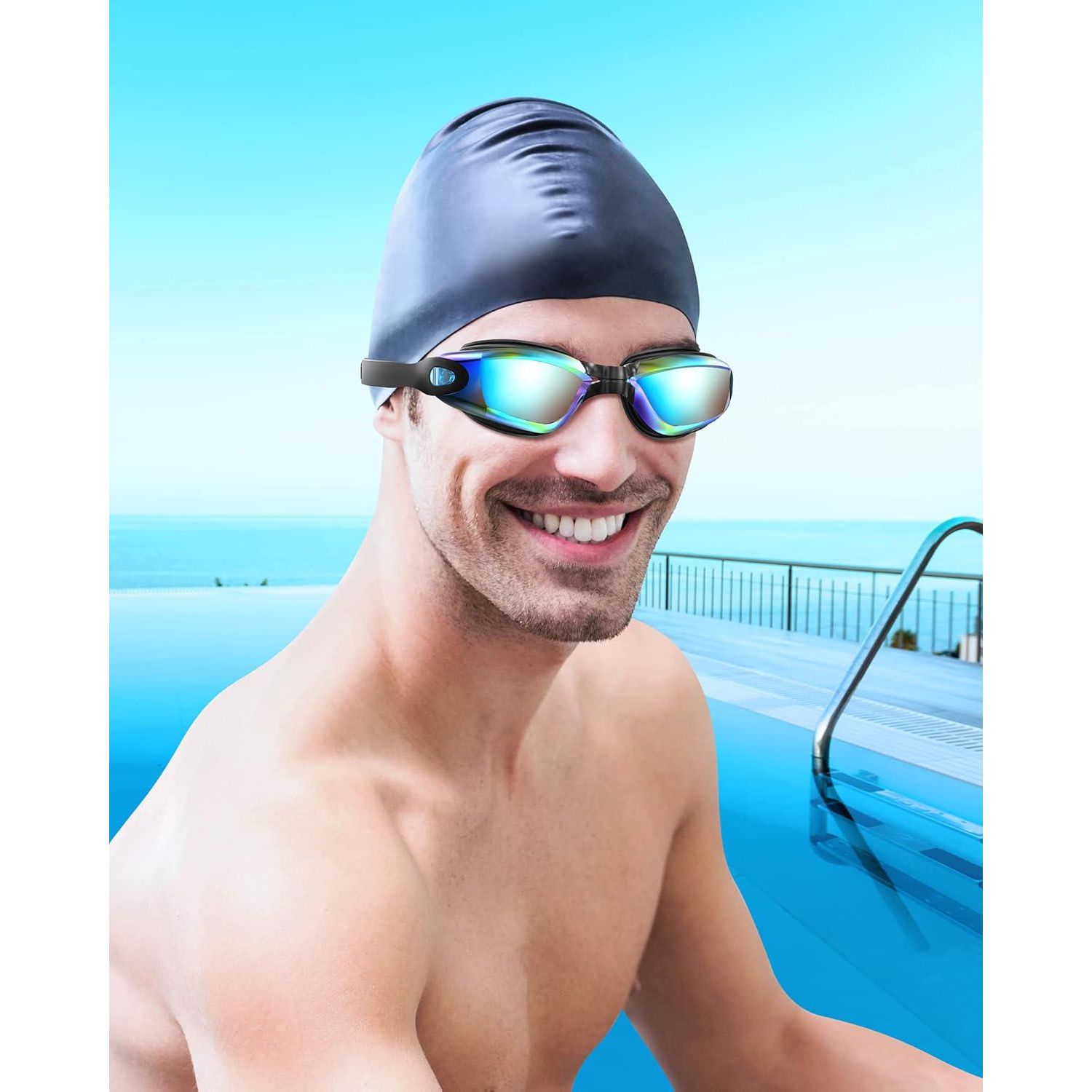 Aegend Swim Goggles, Swimming Goggles No Leaking Full Protection Adult Men Women Youth,Does not Apply