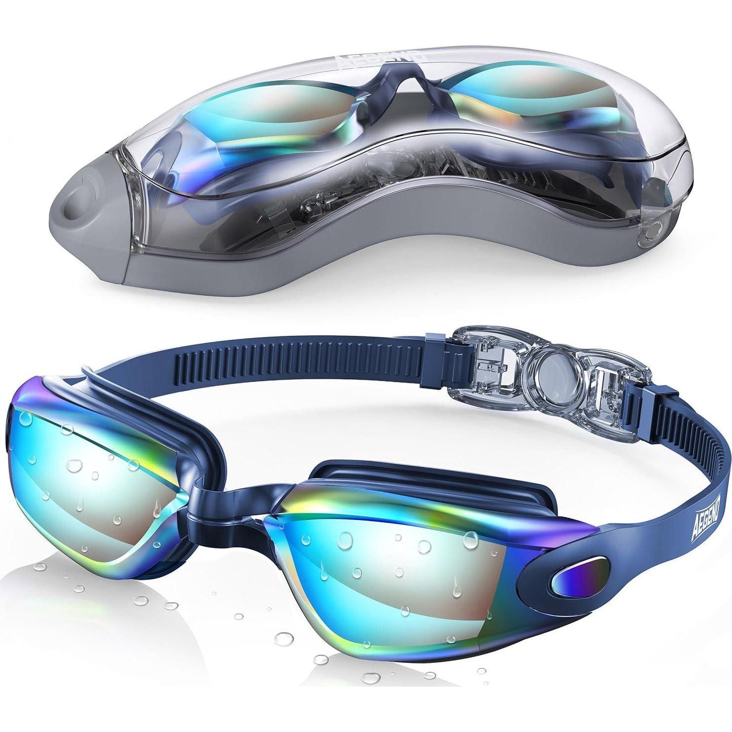 Aegend Swim Goggles, Swimming Goggles No Leaking Full Protection Adult Men Women Youth,Does not Apply