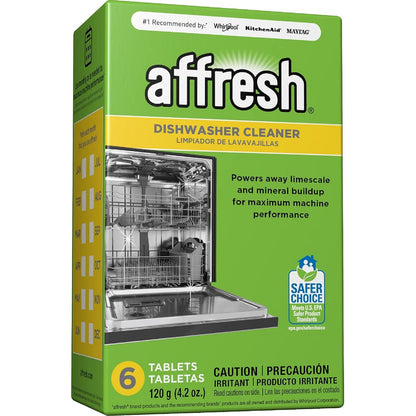 Affresh Dishwasher Cleaner, 6 Tablets, Formulated to Clean Inside All Dishwasher Models, Removes Limescale and Odors