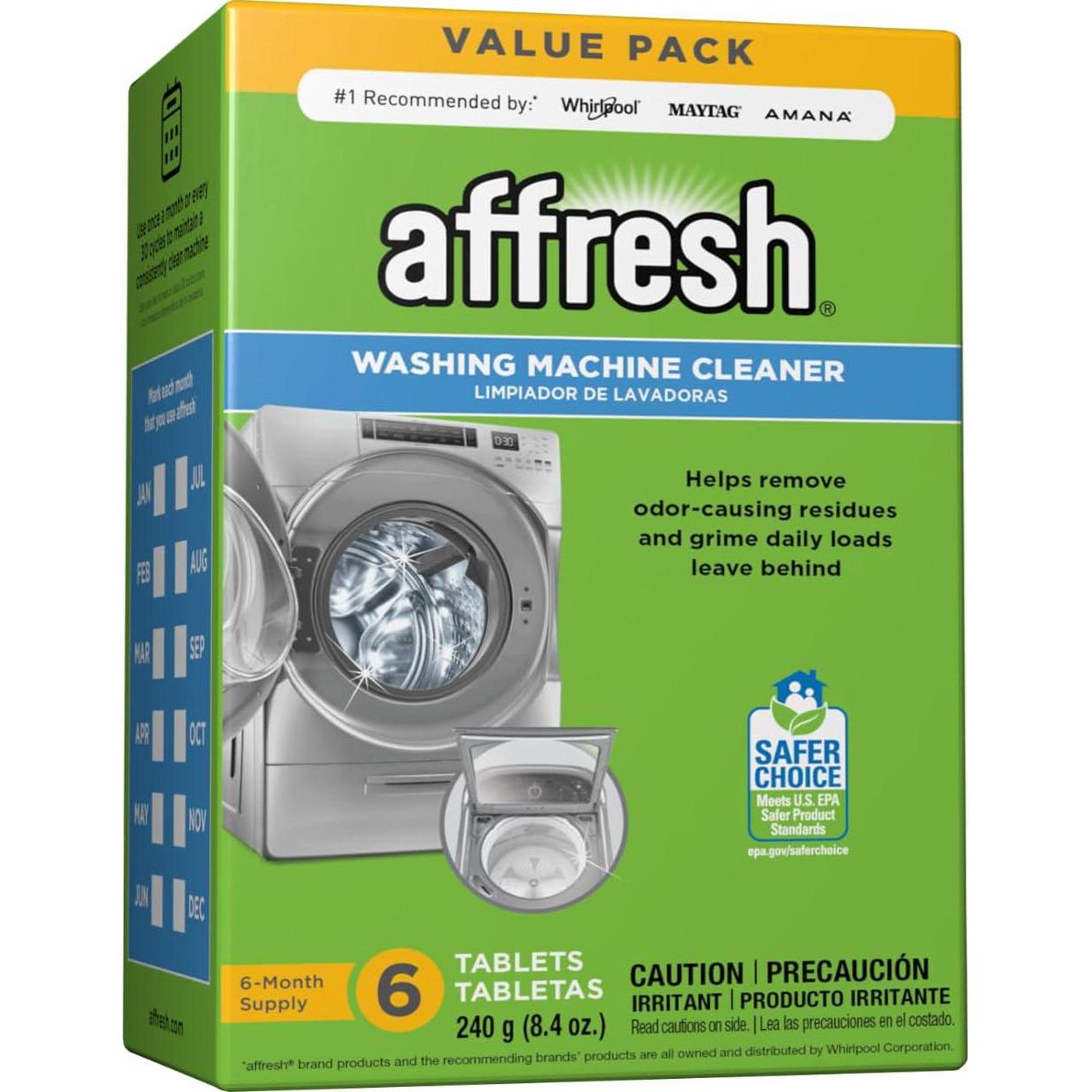 Affresh Washing Machine Cleaner, Cleans Front-Load & Top-Load Washers, Including HE, 6 Tablets