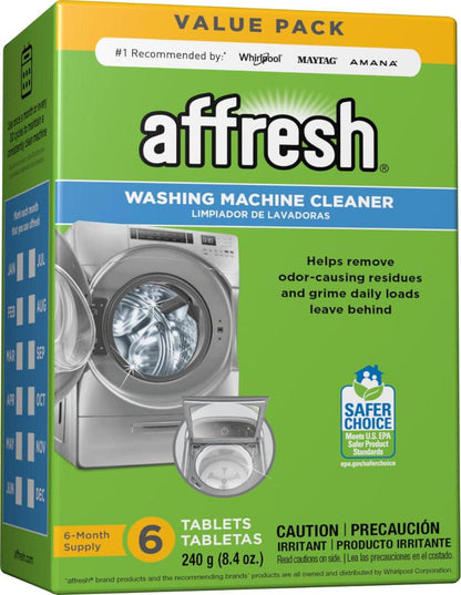 Affresh Washing Machine Cleaner, Cleans Front-Load & Top-Load Washers, Including HE, 6 Tablets