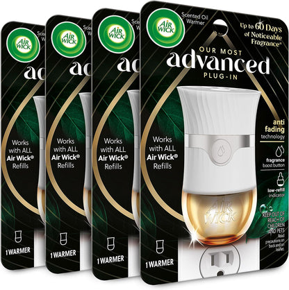 Air Wick Advanced Plug-In Scented Oil Warmer, 4 Pack (Gadget Only, Refills Sold Separately)