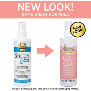 Aleene's 15581 Stiffen-Quick Fabric Stiffening Spray 8oz,Original Version, Packaging May Vary,017754155818