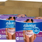 Always Discreet Always Discreet Adult Incontinence Underwear For Women And Postpartum Underwear, L, Up To 100%* Bladder Leak Protection, 76 CT,