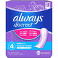 Always Discreet Adult Incontinence Pads for Women, Moderate Absorbency, Postpartum Pads, 54 Count