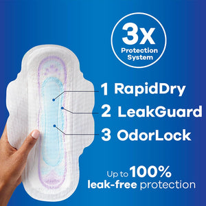 Always Ultra Thin Pads with Flexi Wings, Size 1 Regular, Unscented, 62 Count