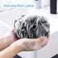 AmazerBath AmazerBath Loofah Sponge 75g/Piece, Loofah For Men Body Scrubber - Bath Sponge Loofa Set Of 4 Black (Large)