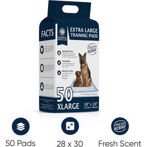American Kennel Club XL Puppy Pee Pads, Quick-Dry Scented, 28"x30", 50 Count, Ultra Absorbent
