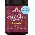 Ancient Nutrition Collagen Powder Protein, Multi Collagen Chocolate Protein Powder, 45 Servings, With Vitamin C, Hydrolyzed Collagen Peptides Supports Skin And Nails, Gut Health, 16.65oz,