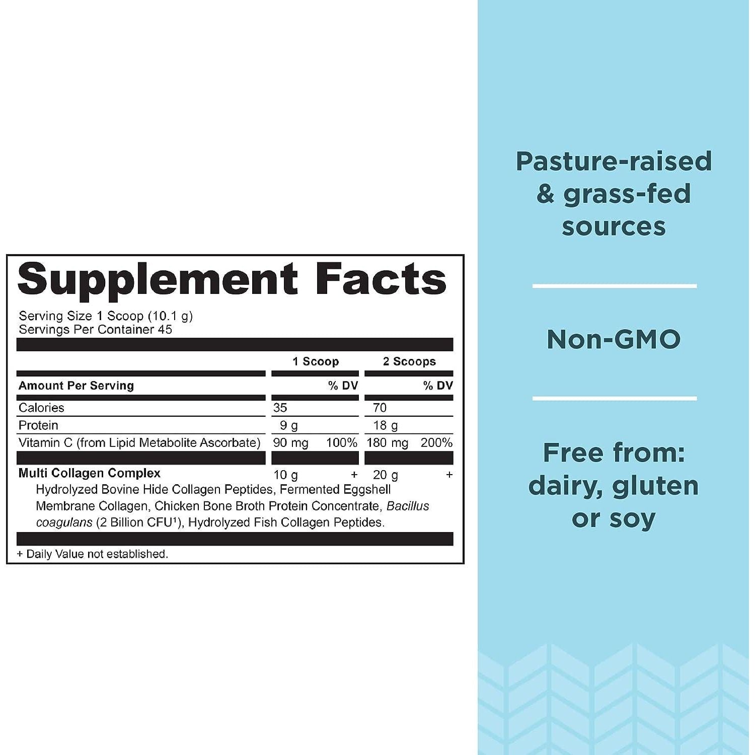 Ancient Nutrition Collagen Powder Protein With Probiotics, Unflavored Multi Collagen Protein With Vitamin C, 45 Servings, Hydrolyzed Collagen Peptides Supports Skin And Nails, Gut Health, 16oz,